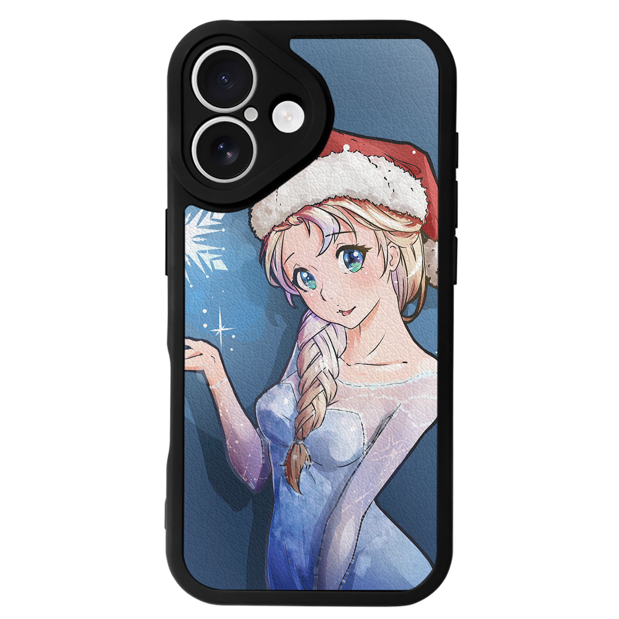 （画像用） アナと雪の女王 アンナ エルサ Frozen Anna Elsa 【iPhone 16シリーズ対応】シリコンスマホケース（レザー調） 材質：シリコン